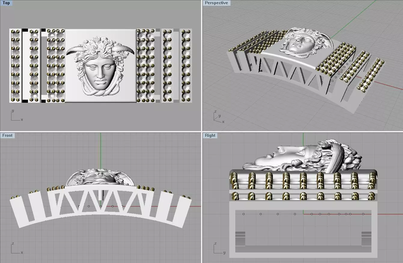 Belt Bracelet 3D print model_0