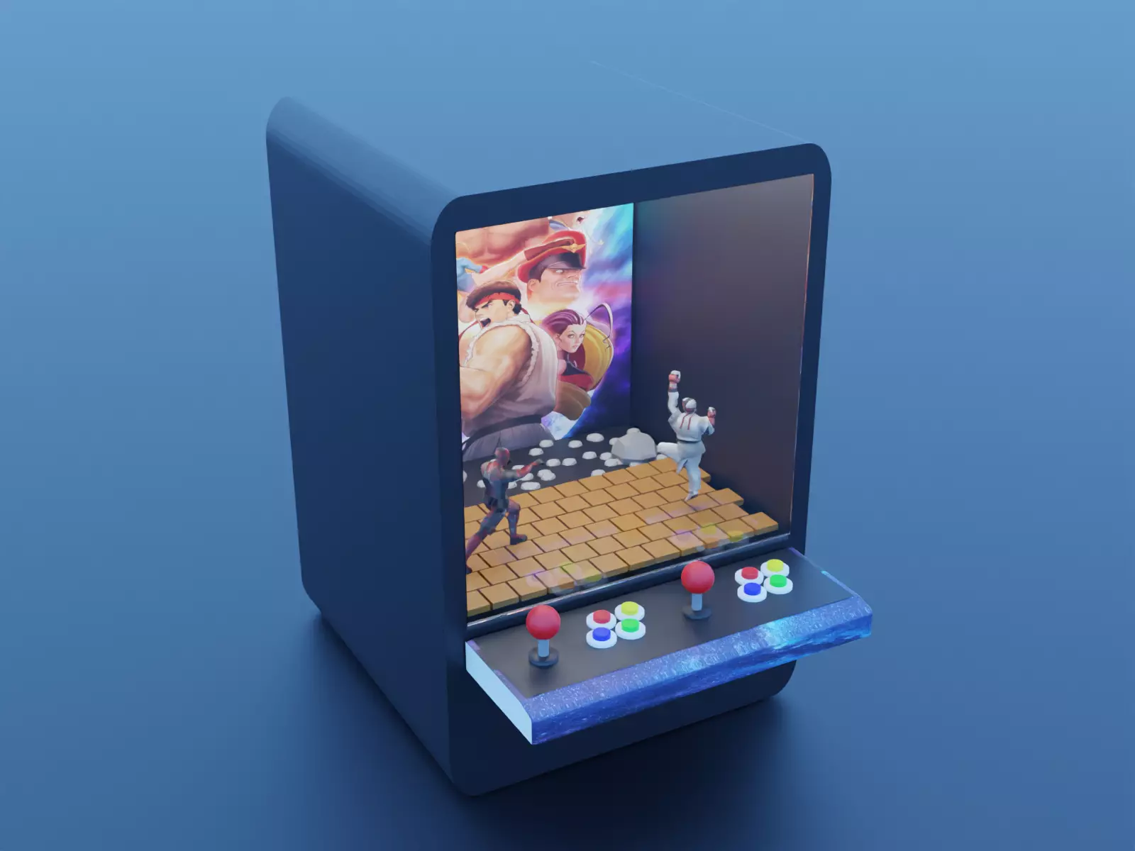 Street Fighter 3D modeling 3D model_0