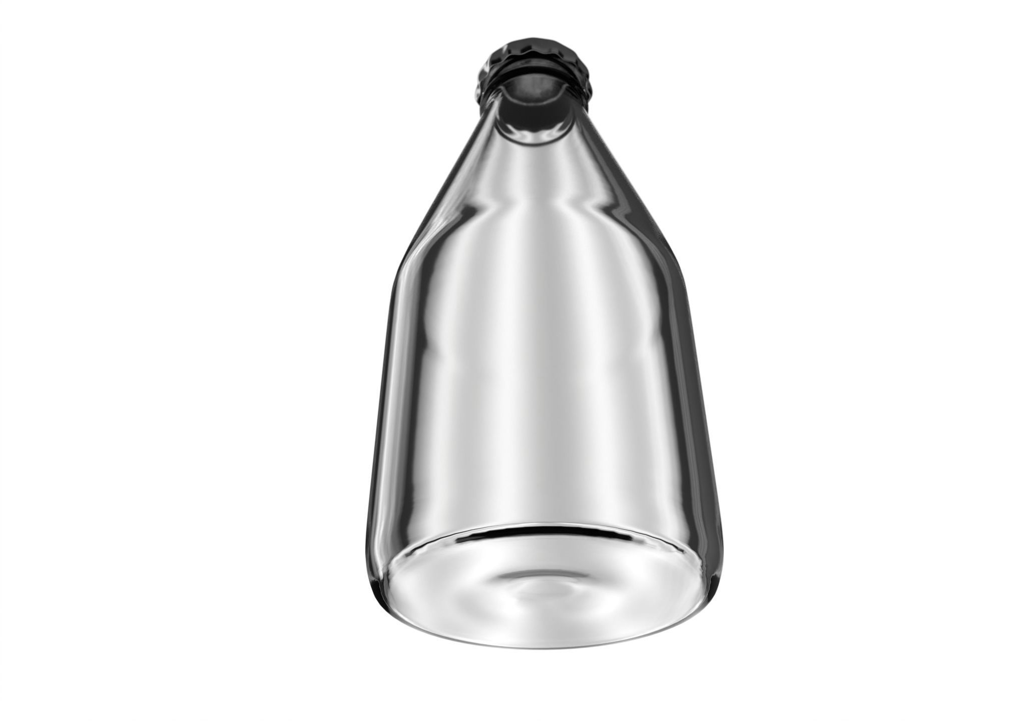 Glass Bottle Low-poly 3D model_6