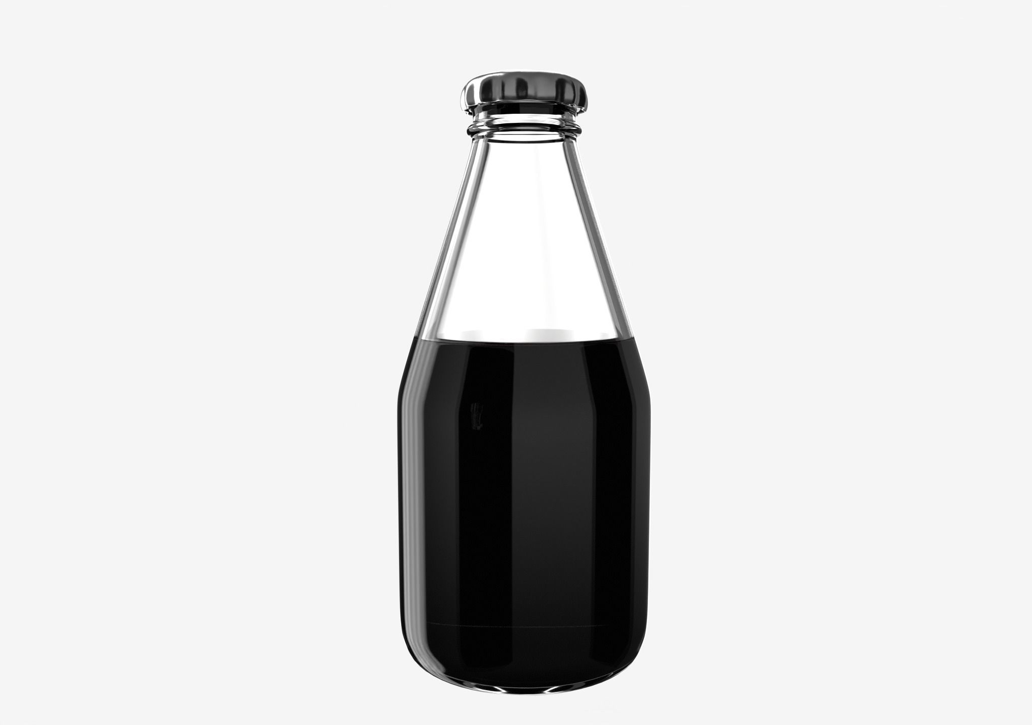 Glass Bottle Low-poly 3D model_1