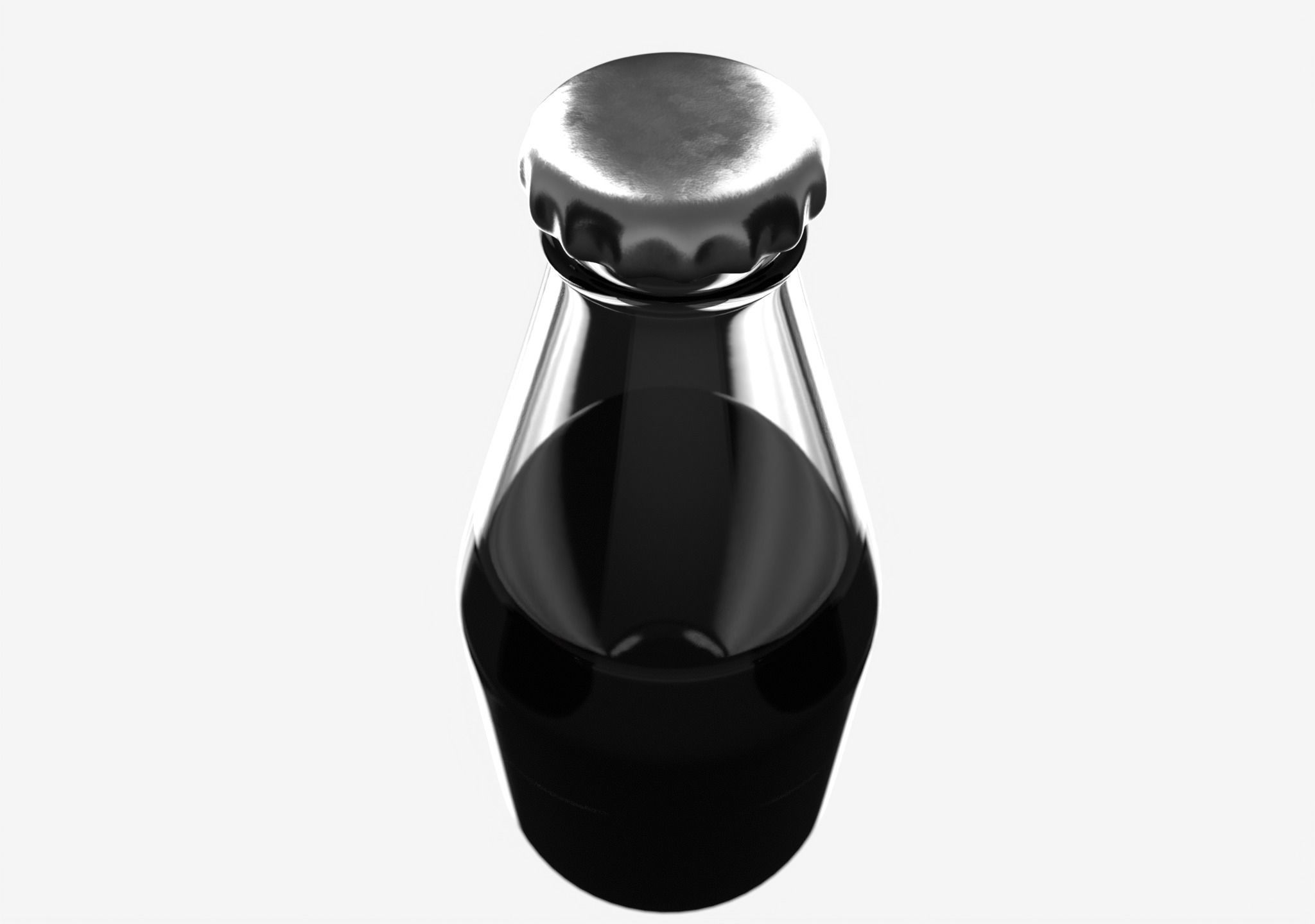Glass Bottle Low-poly 3D model_4