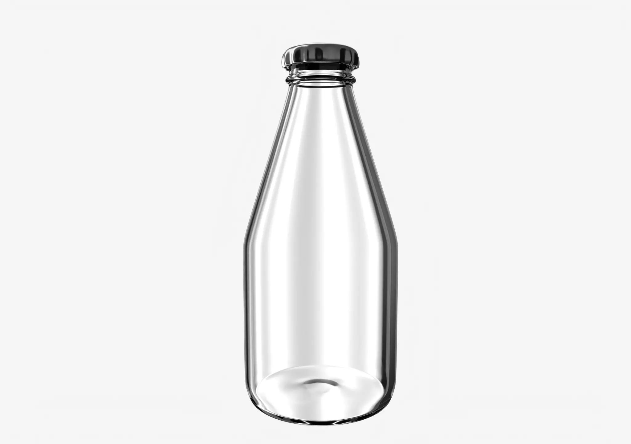 Glass Bottle Low-poly 3D model_0