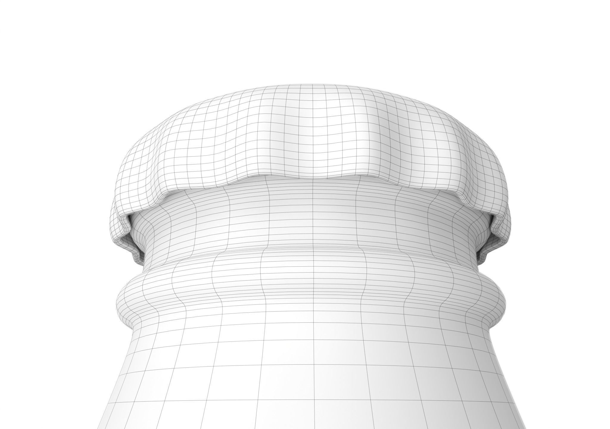 Glass Bottle Low-poly 3D model_10