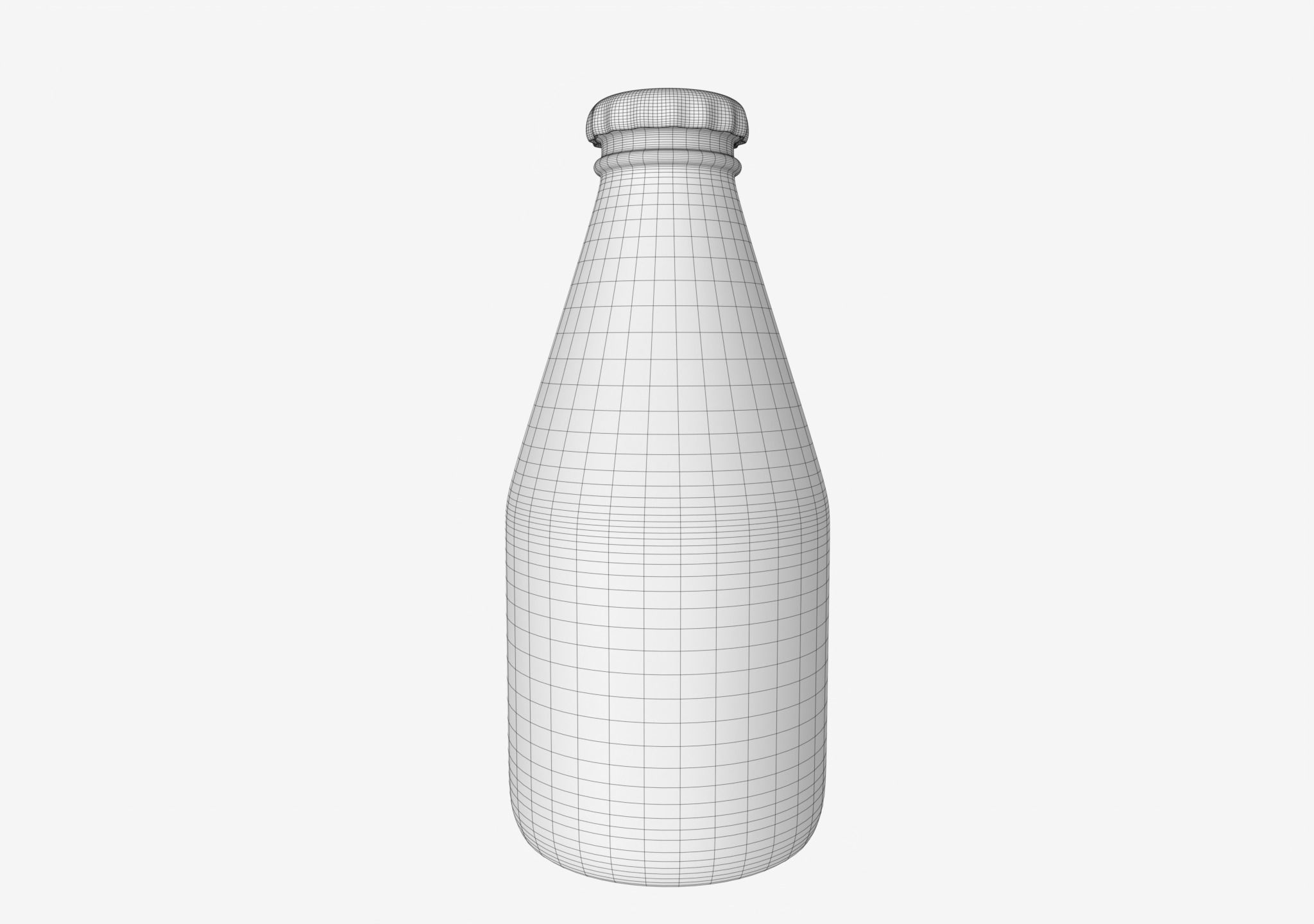 Glass Bottle Low-poly 3D model_2