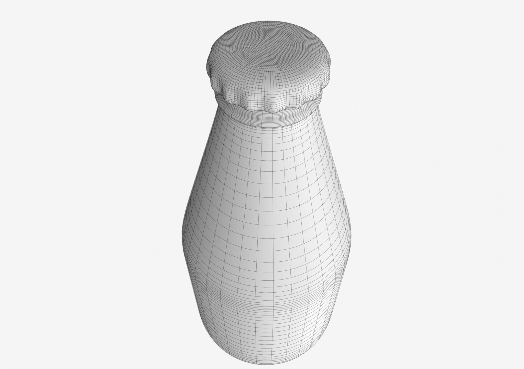 Glass Bottle Low-poly 3D model_5