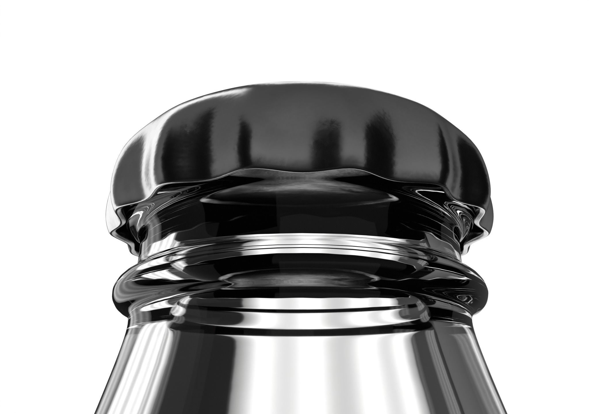 Glass Bottle Low-poly 3D model_9