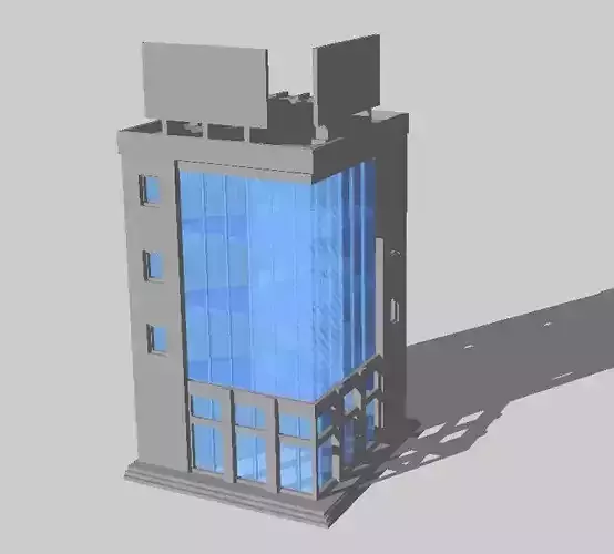Modern City Building Office by Outland Models 3D Printable