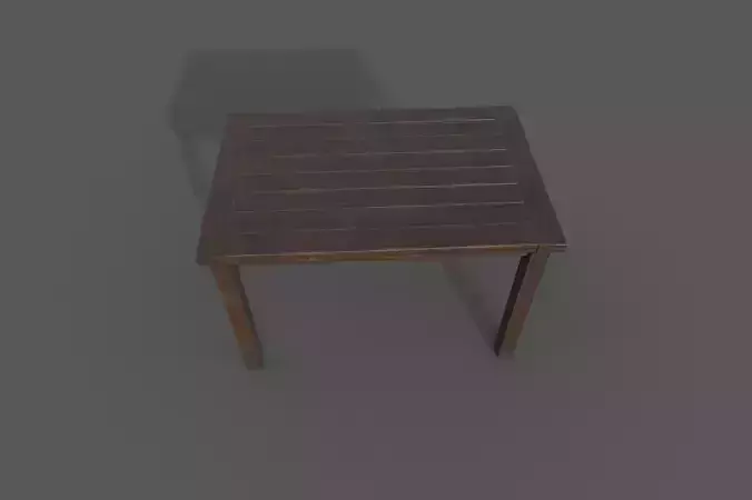 Traditional Asian wood table with aging effect