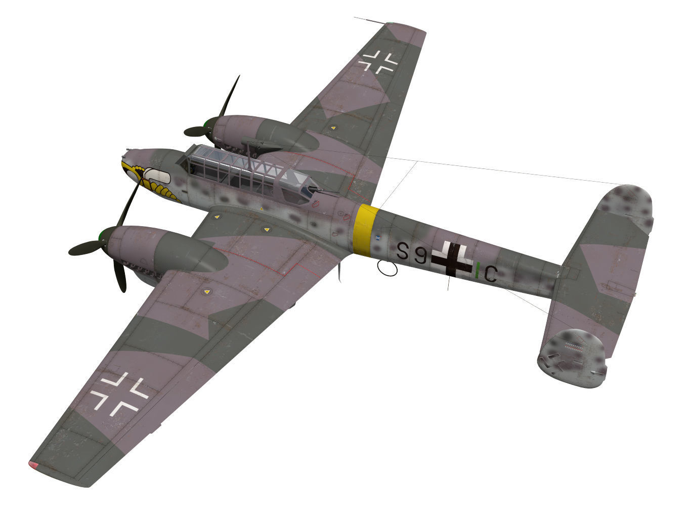 Messerschmitt Bf110 F2 3D model_1