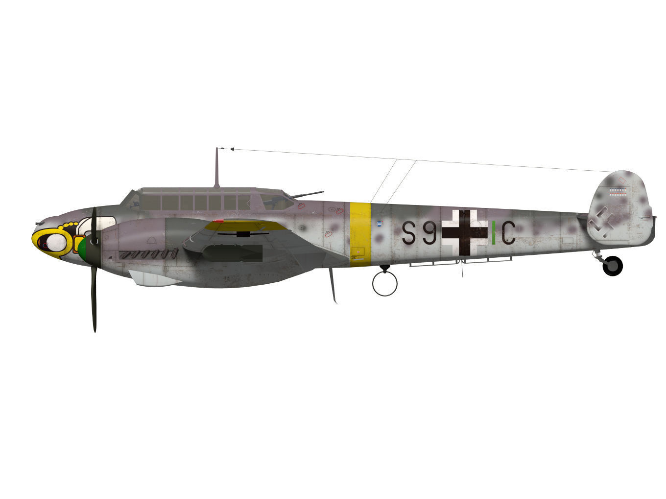 Messerschmitt Bf110 F2 3D model_8