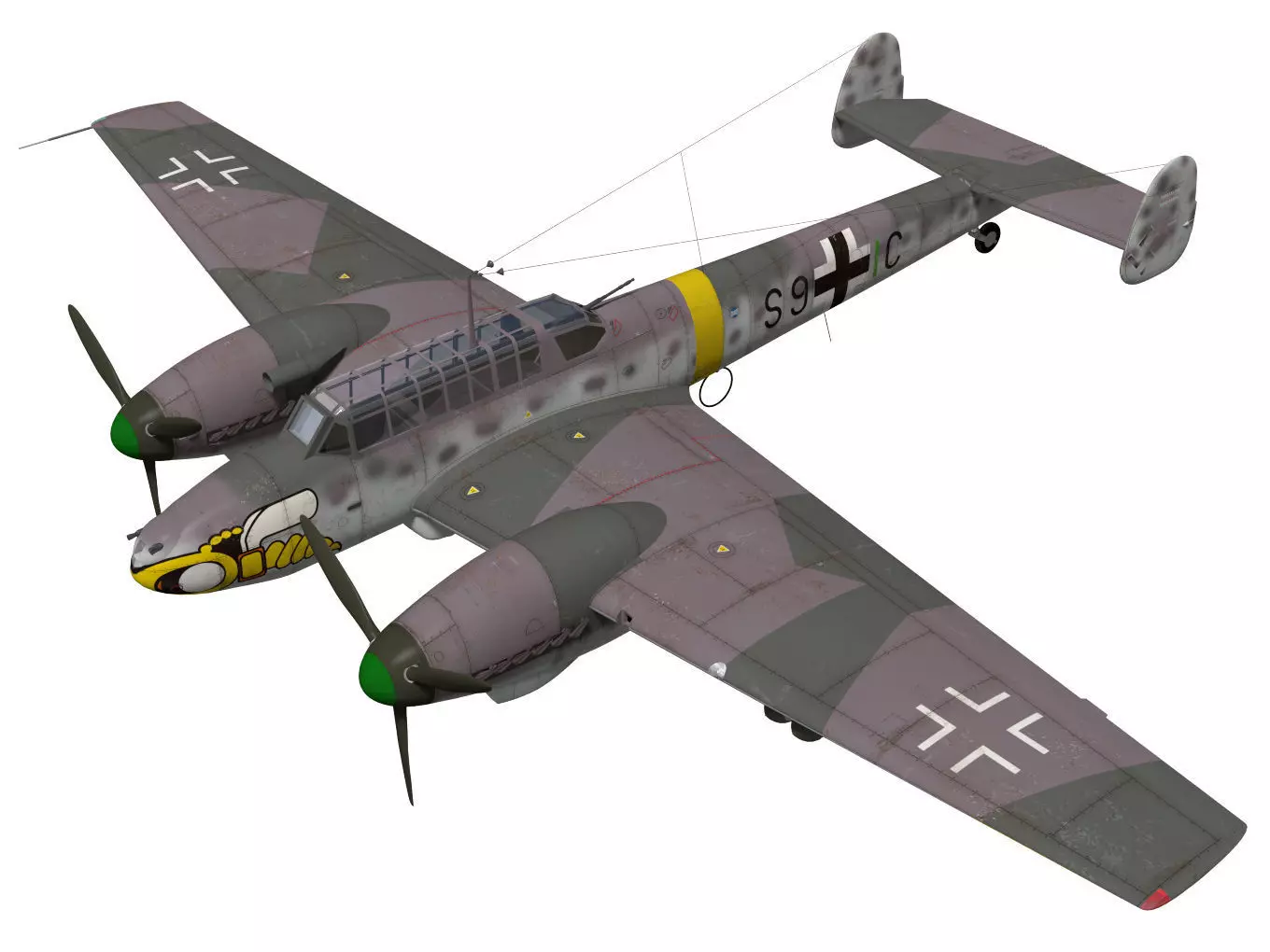 Messerschmitt Bf110 F2 3D model_0