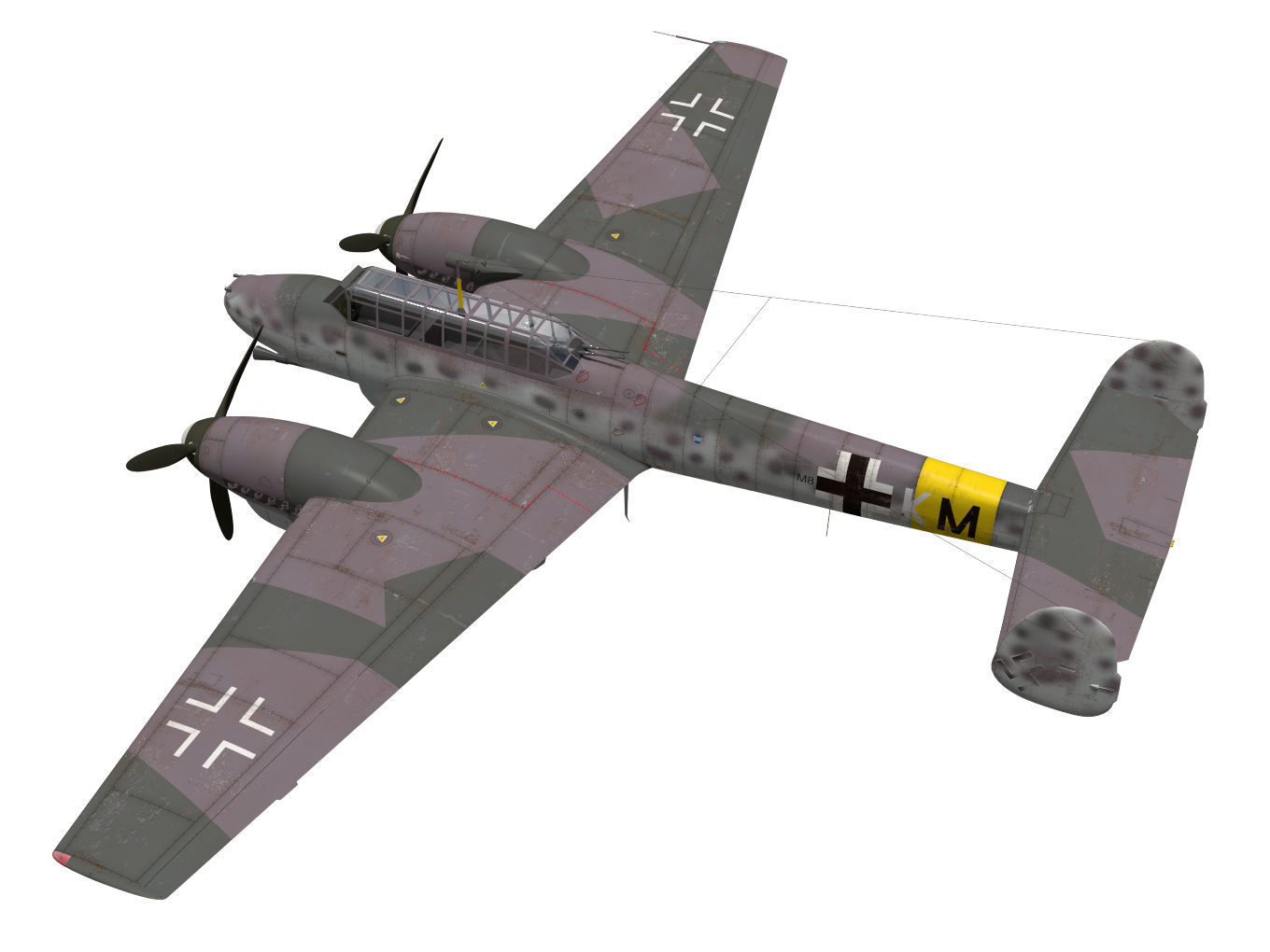 Messerschmitt Bf110 G2R1 3D model_1