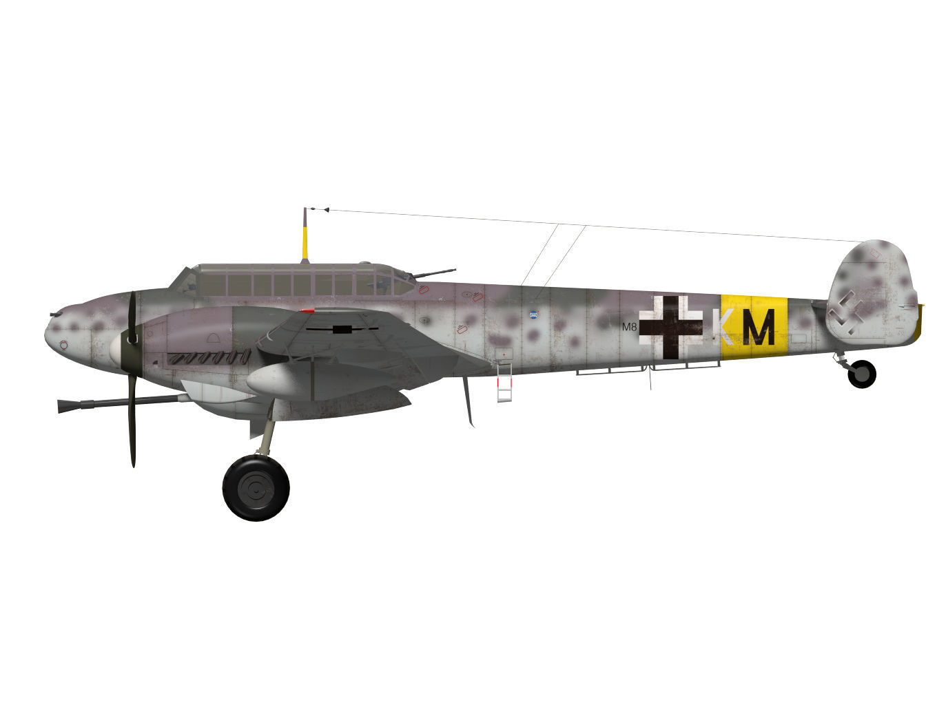 Messerschmitt Bf110 G2R1 3D model_9