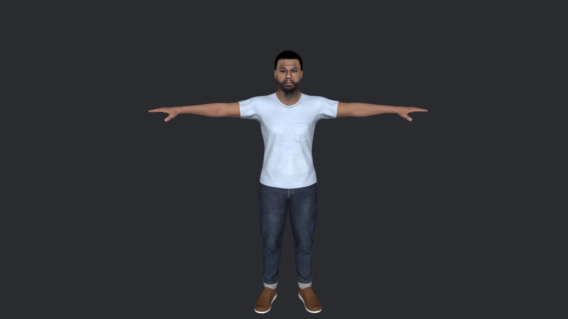 50 Cent Hyper Realistic Full Body Rigged Character 3D model_7