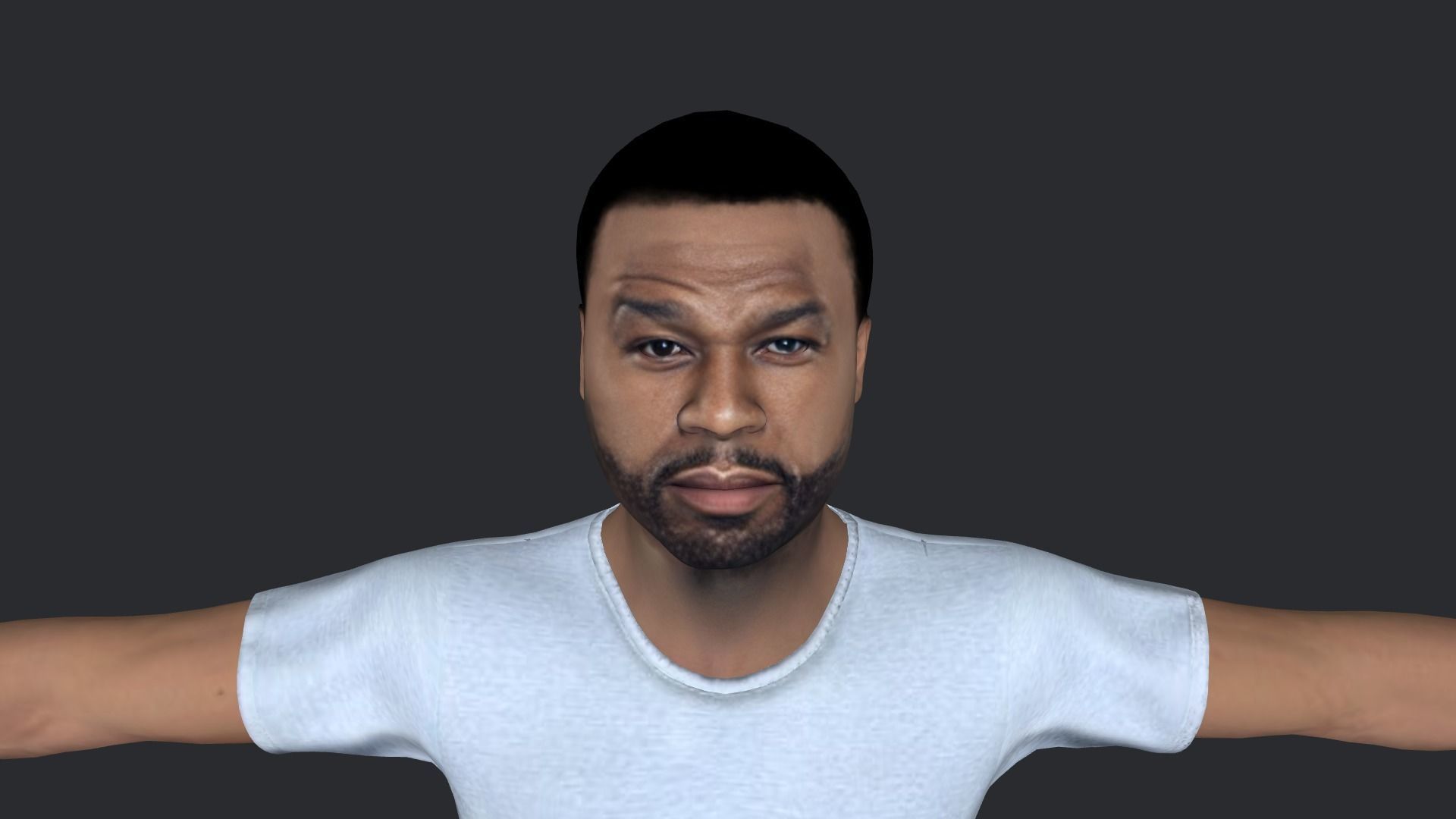 50 Cent Hyper Realistic Full Body Rigged Character 3D model_5