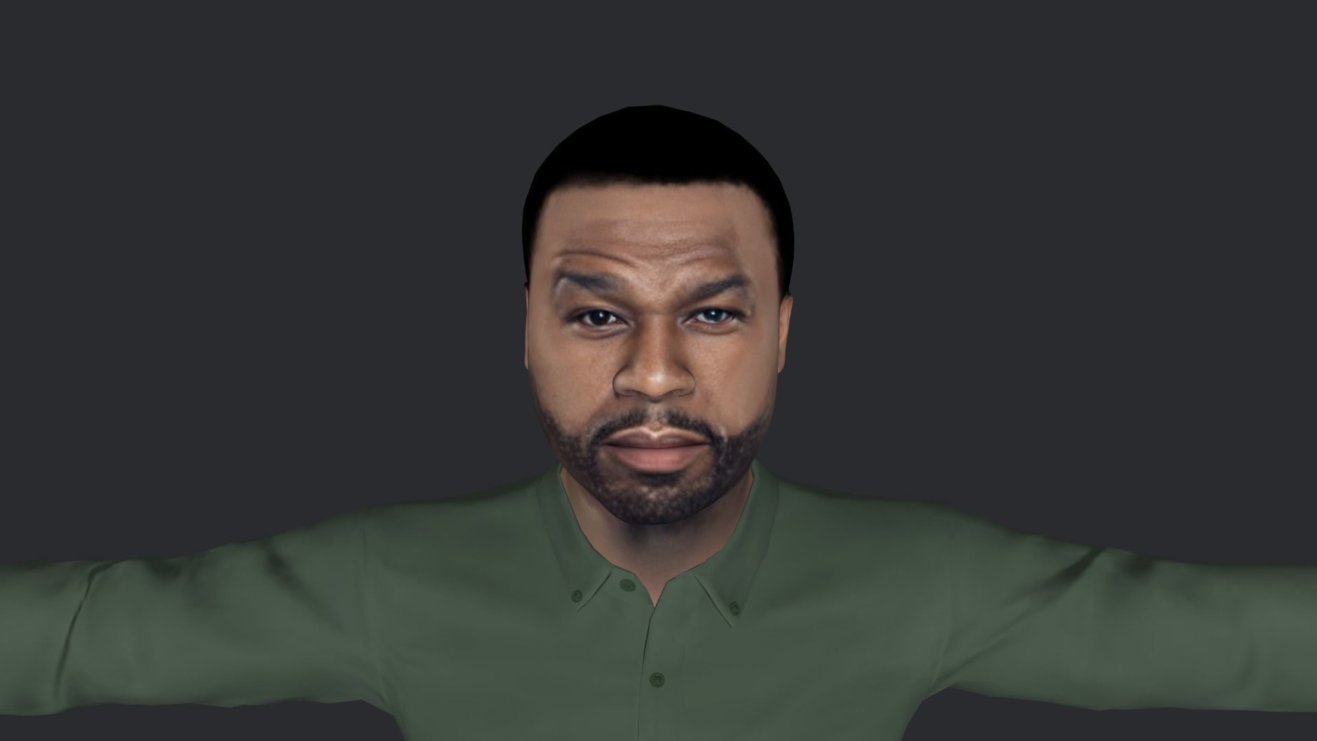 50 Cent Hyper Realistic Full Body Rigged Character 3D model_16