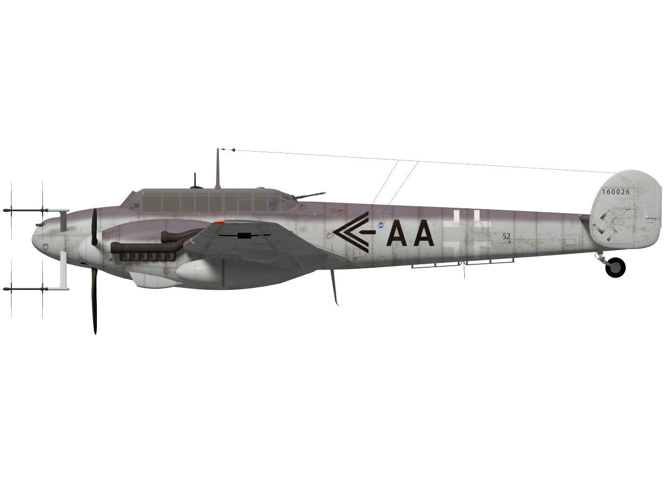 Messerschmitt Bf110 G4 3D model_8