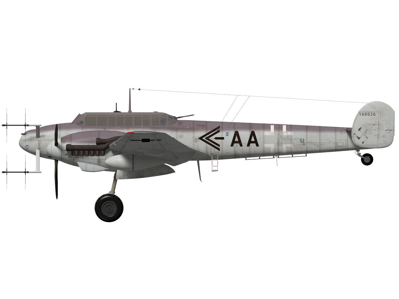 Messerschmitt Bf110 G4 3D model_9