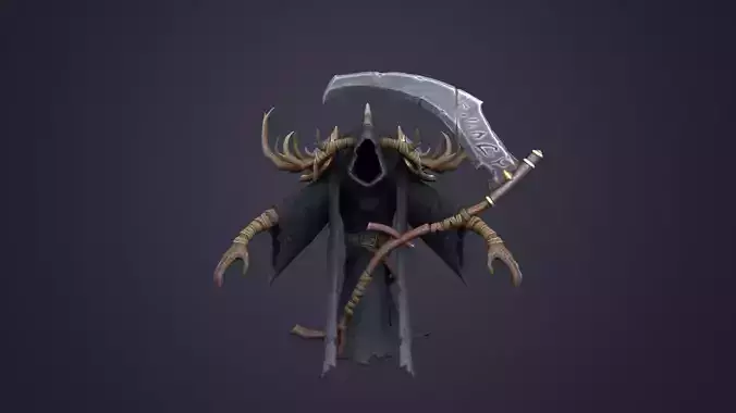 Grim Reaper Low-poly 3D model
