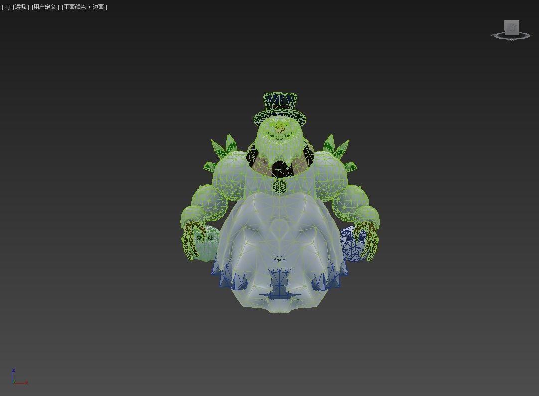 snowman Low-poly 3D model_3