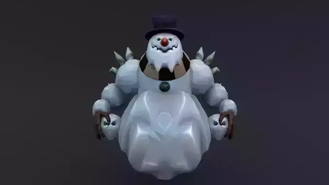 snowman Low-poly 3D model