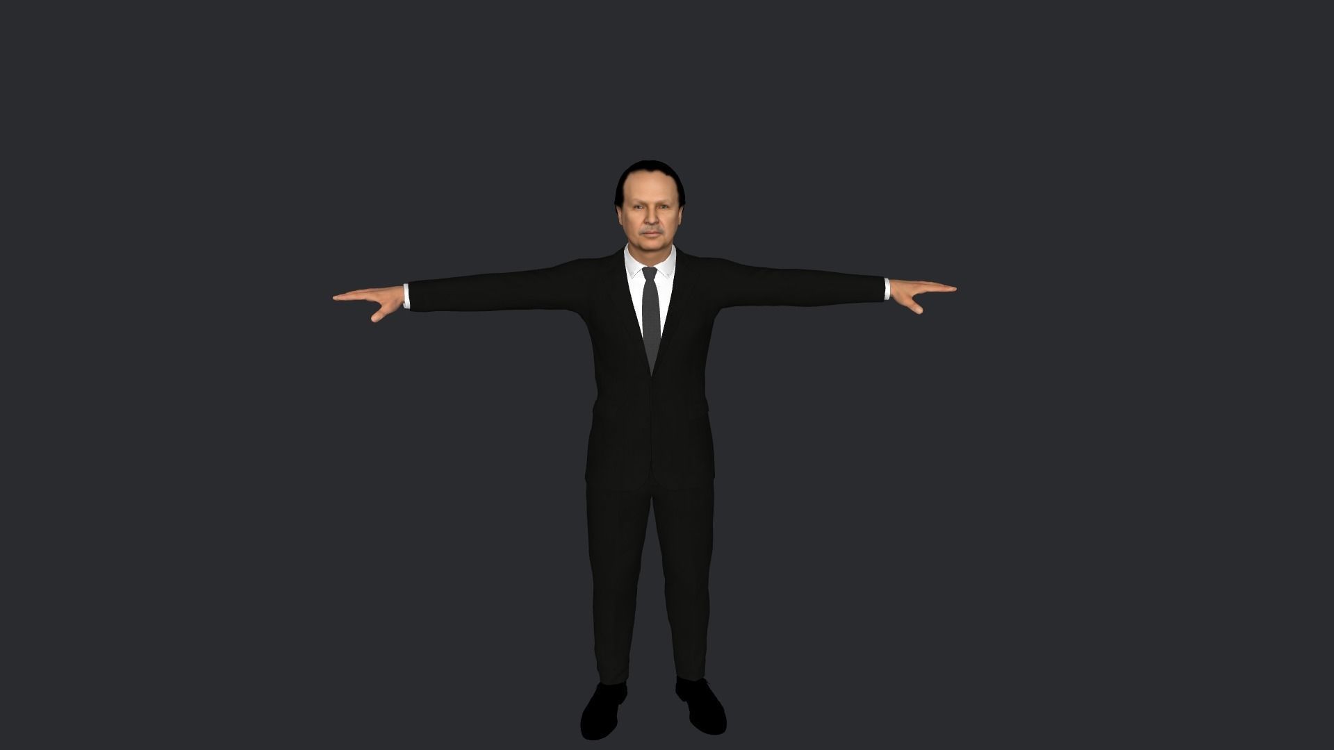 Abdelaziz Bouteflika  Hyper Realistic Full Body Rigged Character 3D model_10