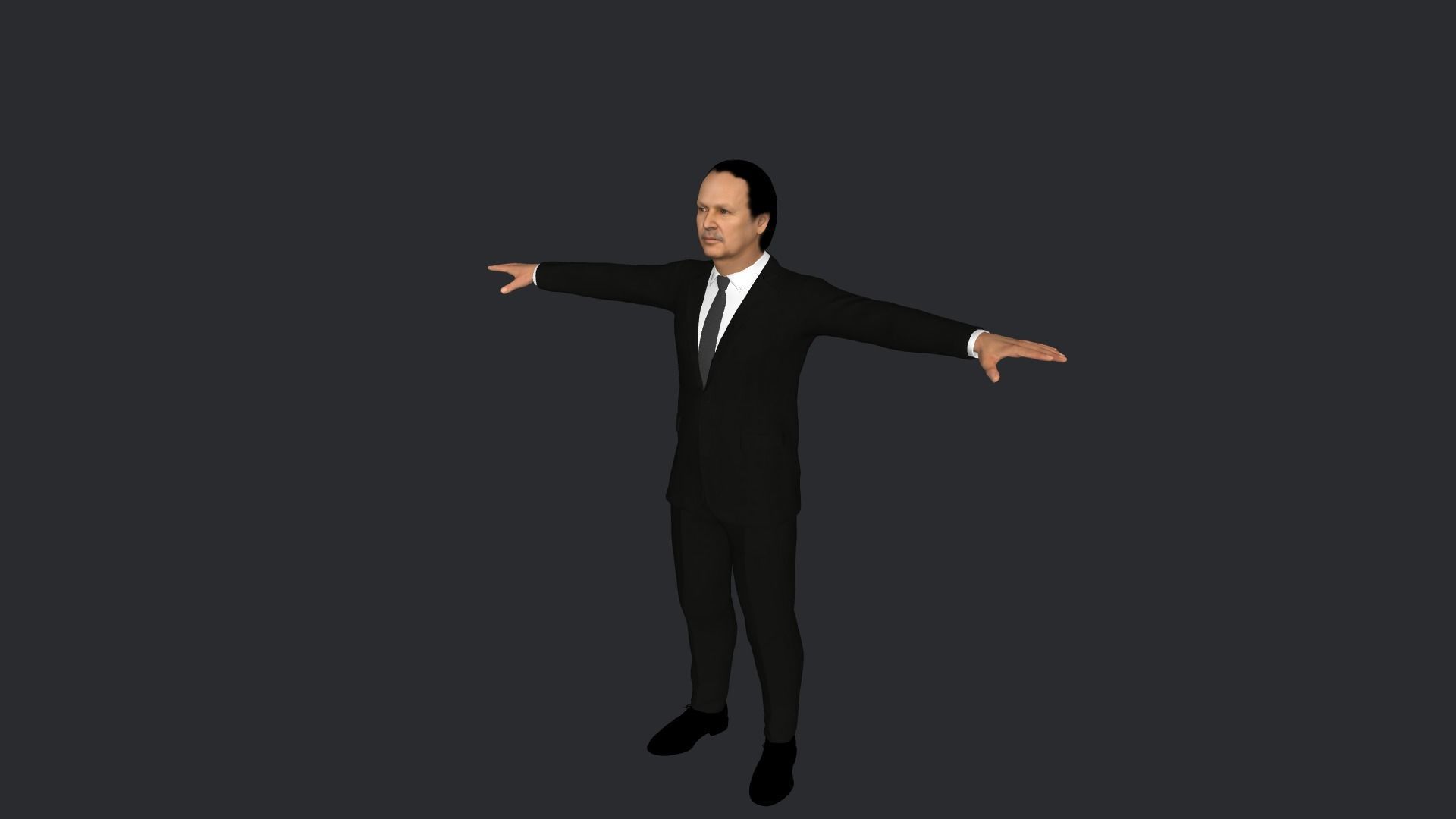 Abdelaziz Bouteflika  Hyper Realistic Full Body Rigged Character 3D model_11