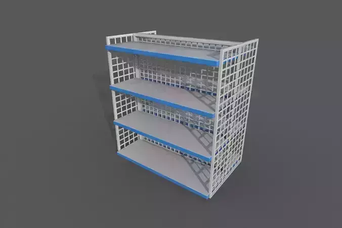 Shop market double rack shelf