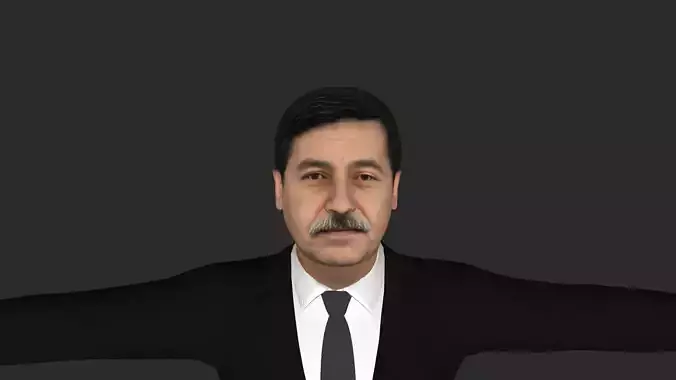 Ahmed Ouyahia  Hyper Realistic Full Body Rigged Character 3D model