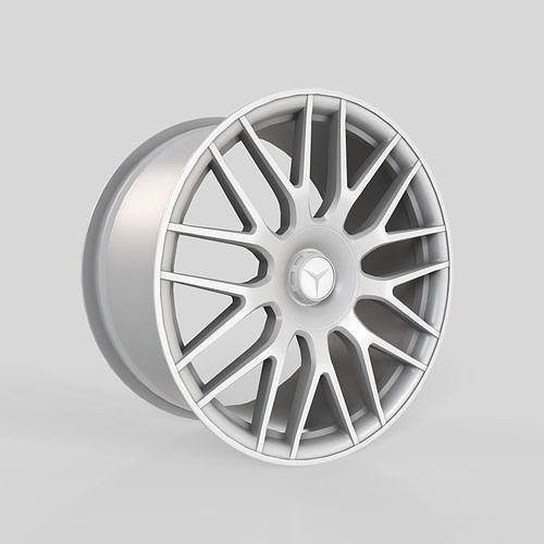 Car Rim Wheel Mercedes-benz c63 AMG 19 inch Low-poly 3D model 7