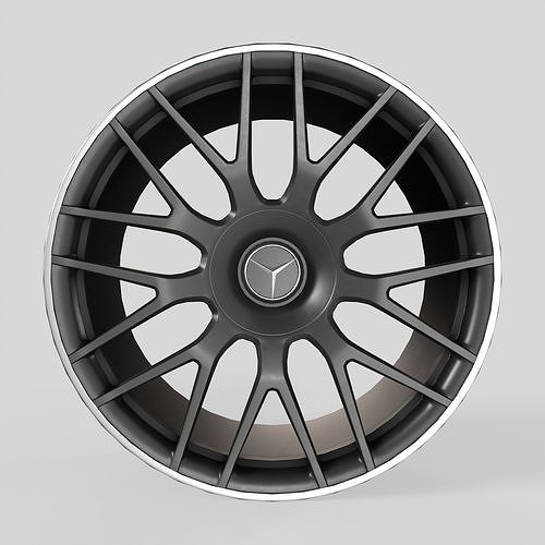 Car Rim Wheel Mercedes-benz c63 AMG 19 inch Low-poly 3D model 3