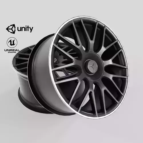 Car Rim Wheel Mercedes-benz c63 AMG 19 inch Low-poly 3D model