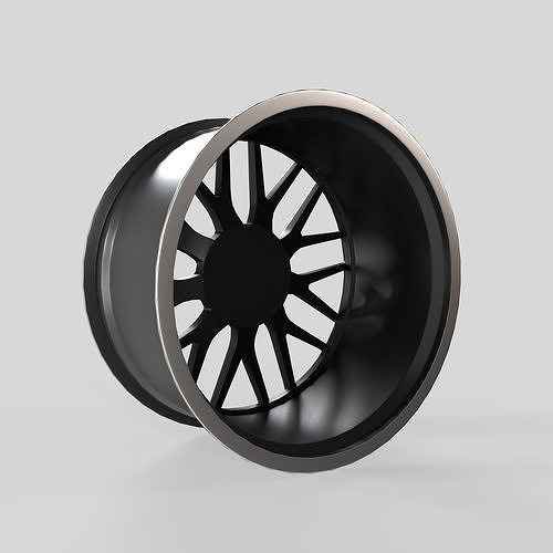 Car Rim Wheel Mercedes-benz c63 AMG 19 inch Low-poly 3D model 4