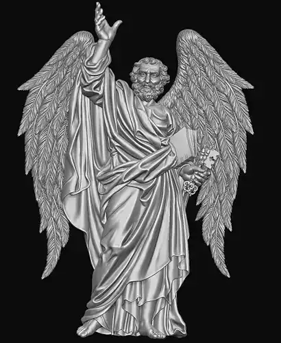 Saint Peter with wings Relief