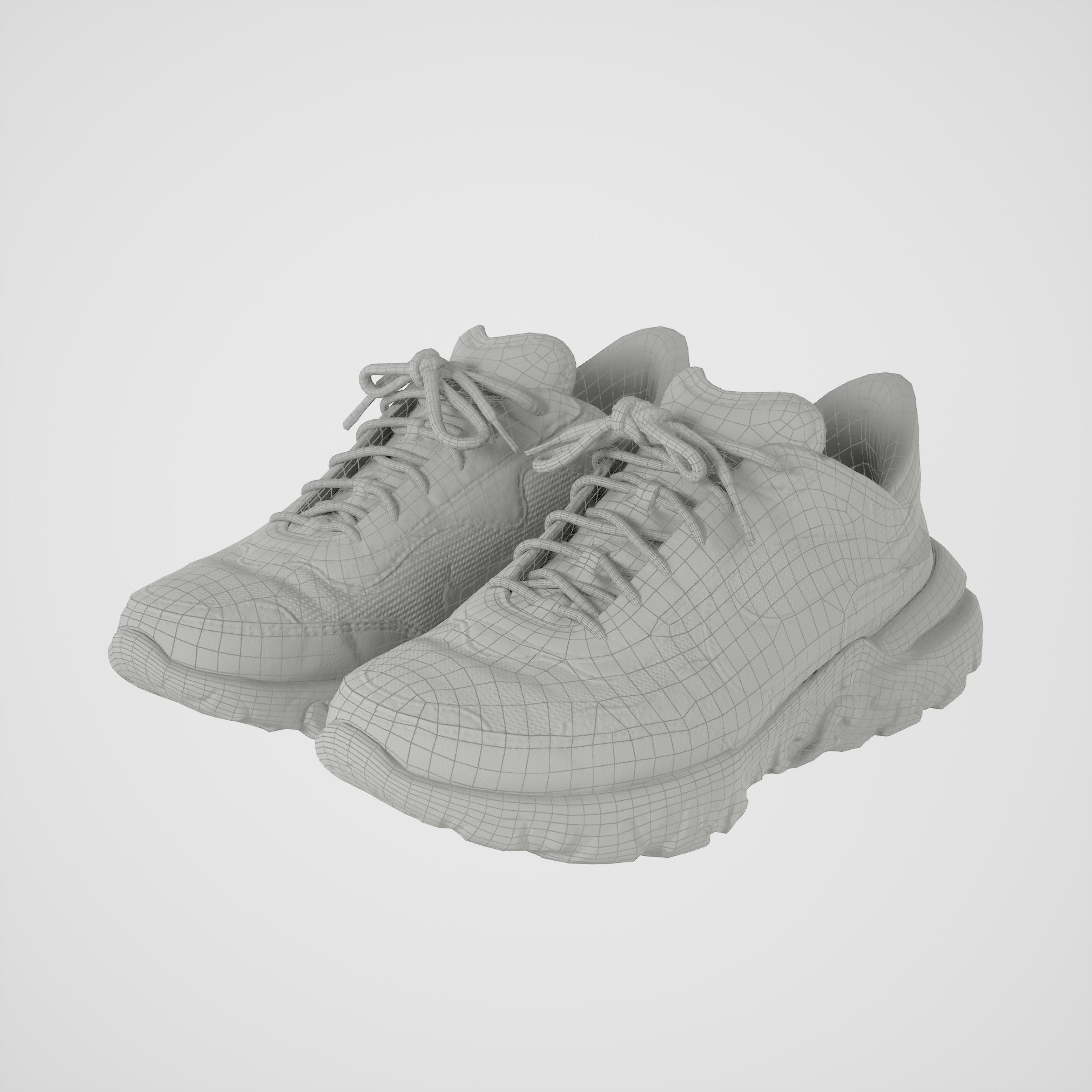 Game-Ready Dirty Running Shoes Low-poly 3D model_11