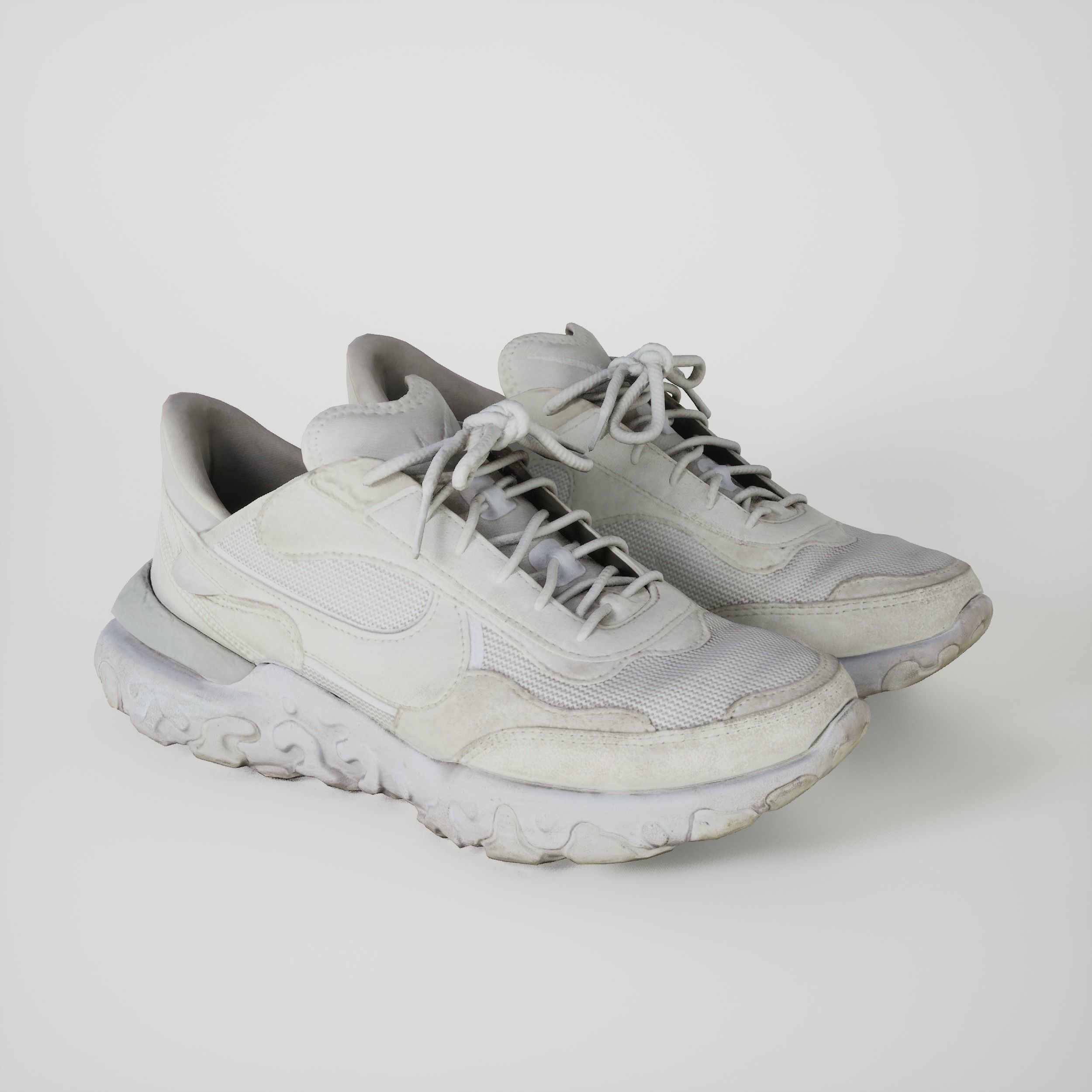 Game-Ready Dirty Running Shoes Low-poly 3D model_4
