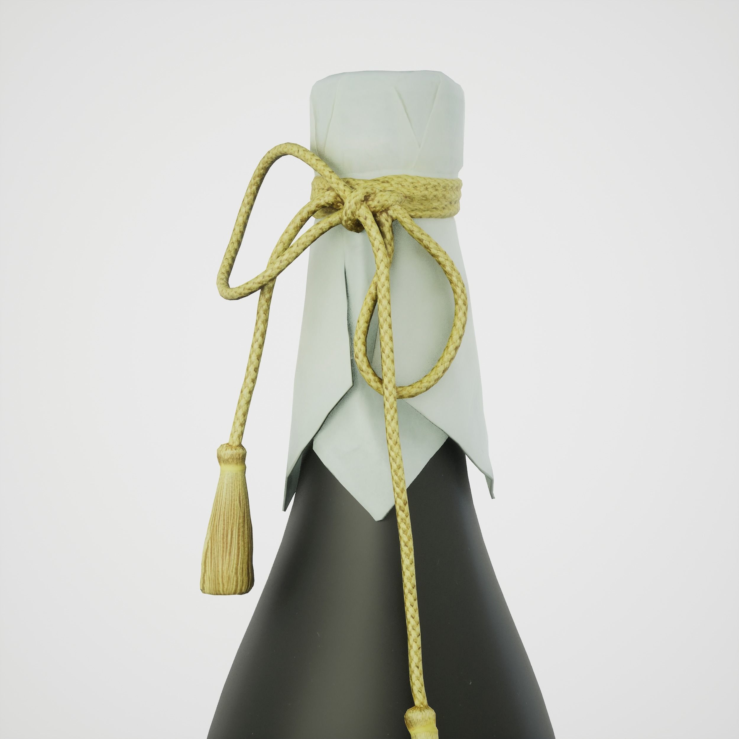 Game-Ready Sake Bottle 2 Low-poly 3D model_4