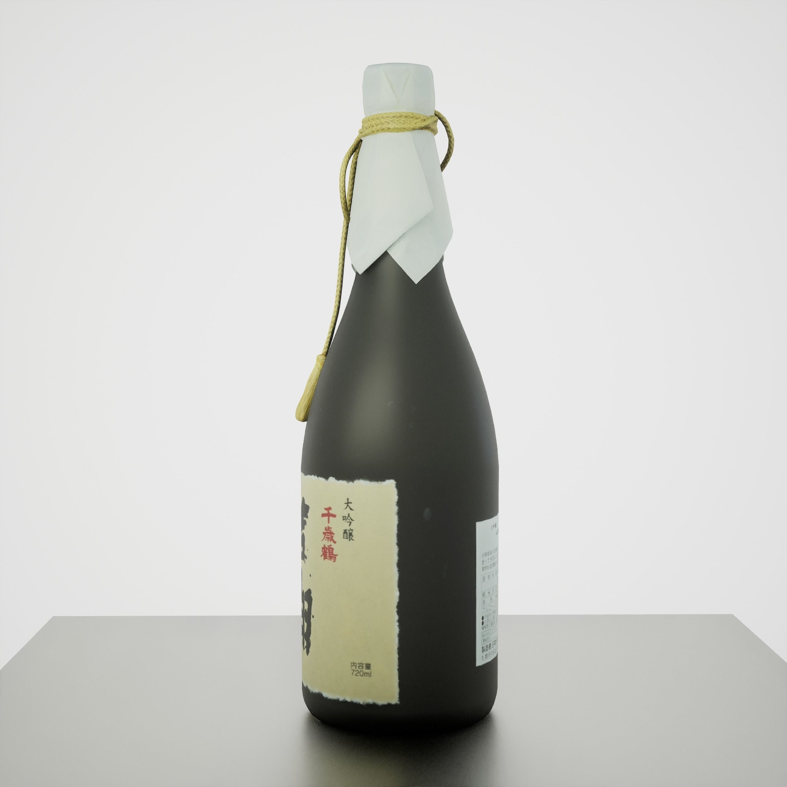 Game-Ready Sake Bottle 2 Low-poly 3D model_1