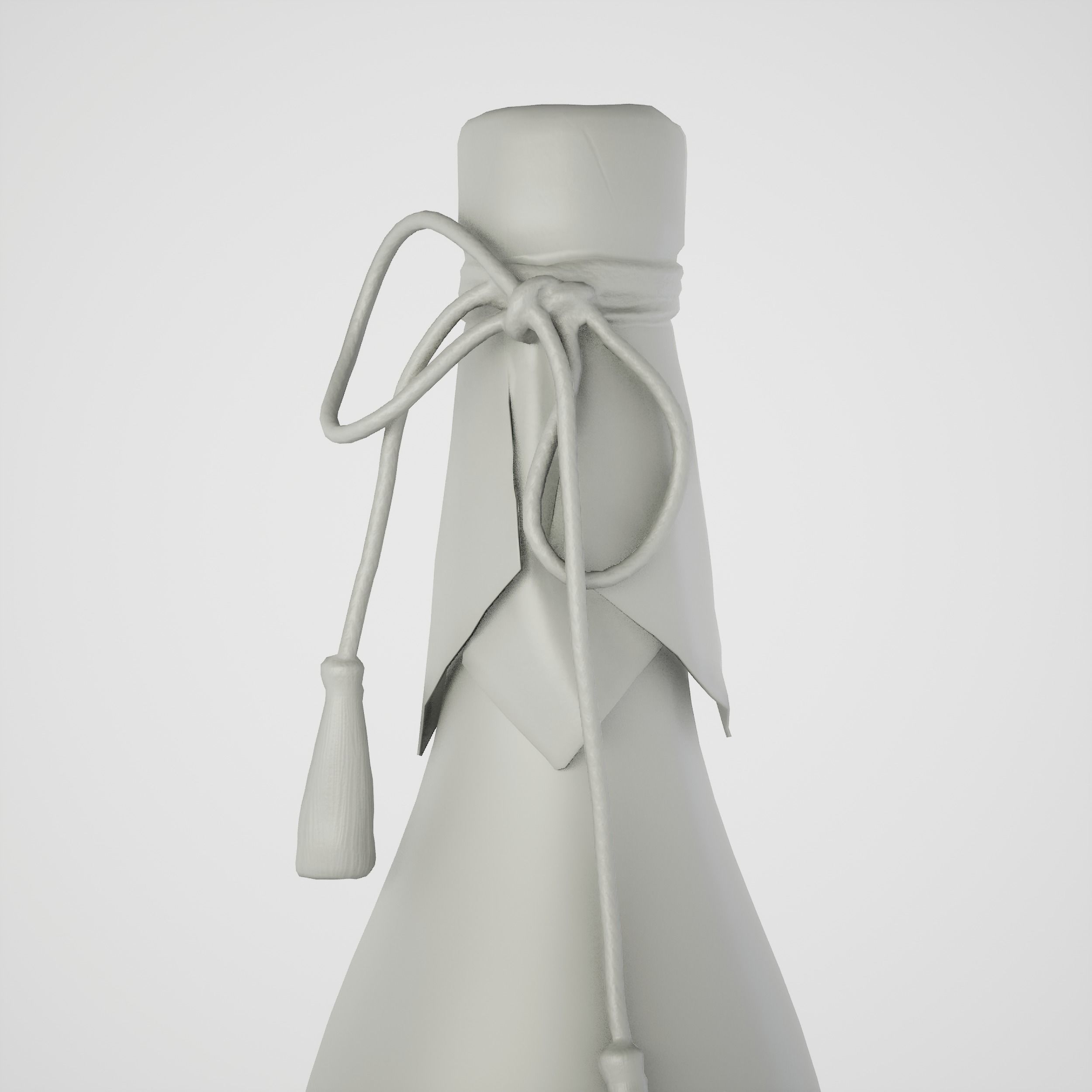 Game-Ready Sake Bottle 2 Low-poly 3D model_8