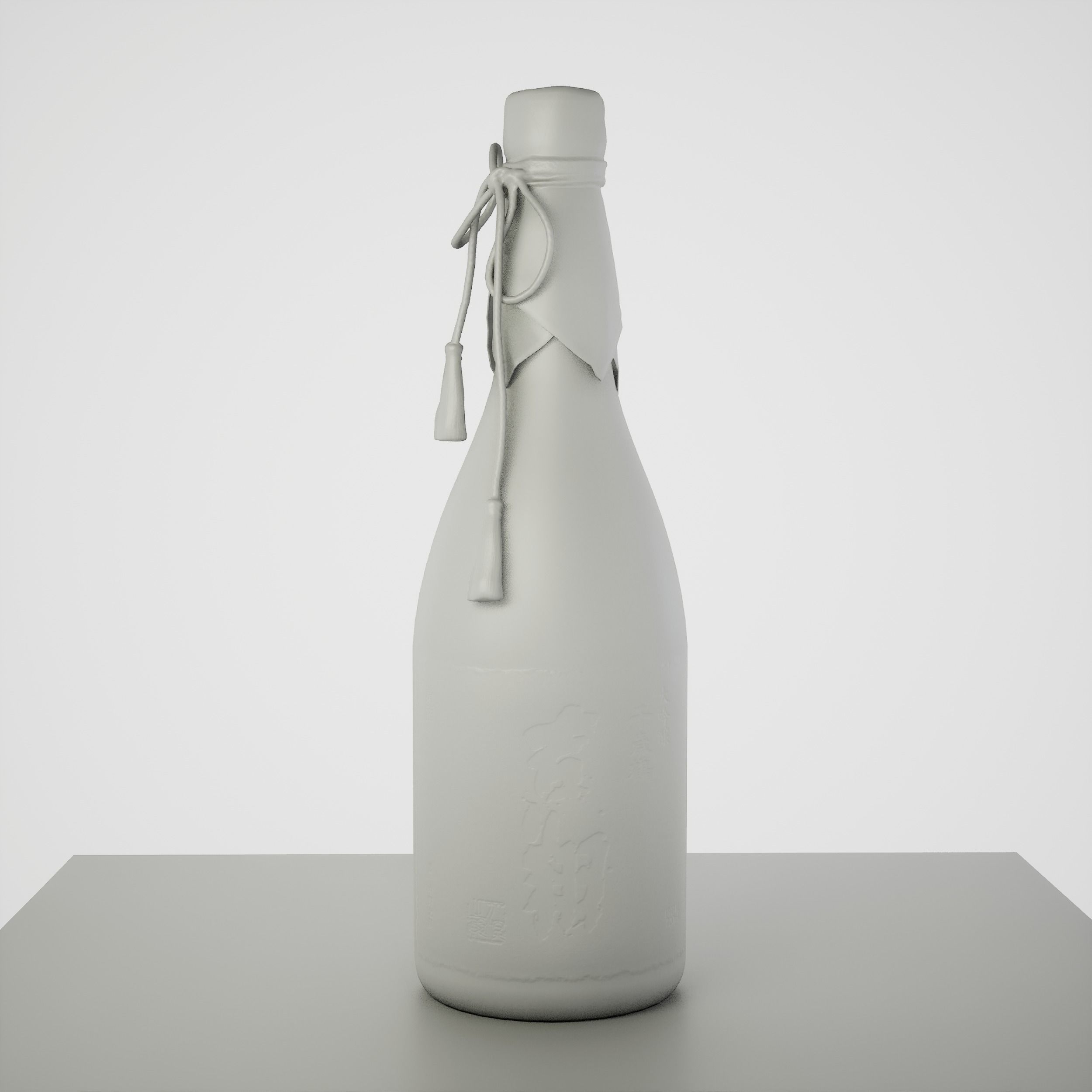 Game-Ready Sake Bottle 2 Low-poly 3D model_6