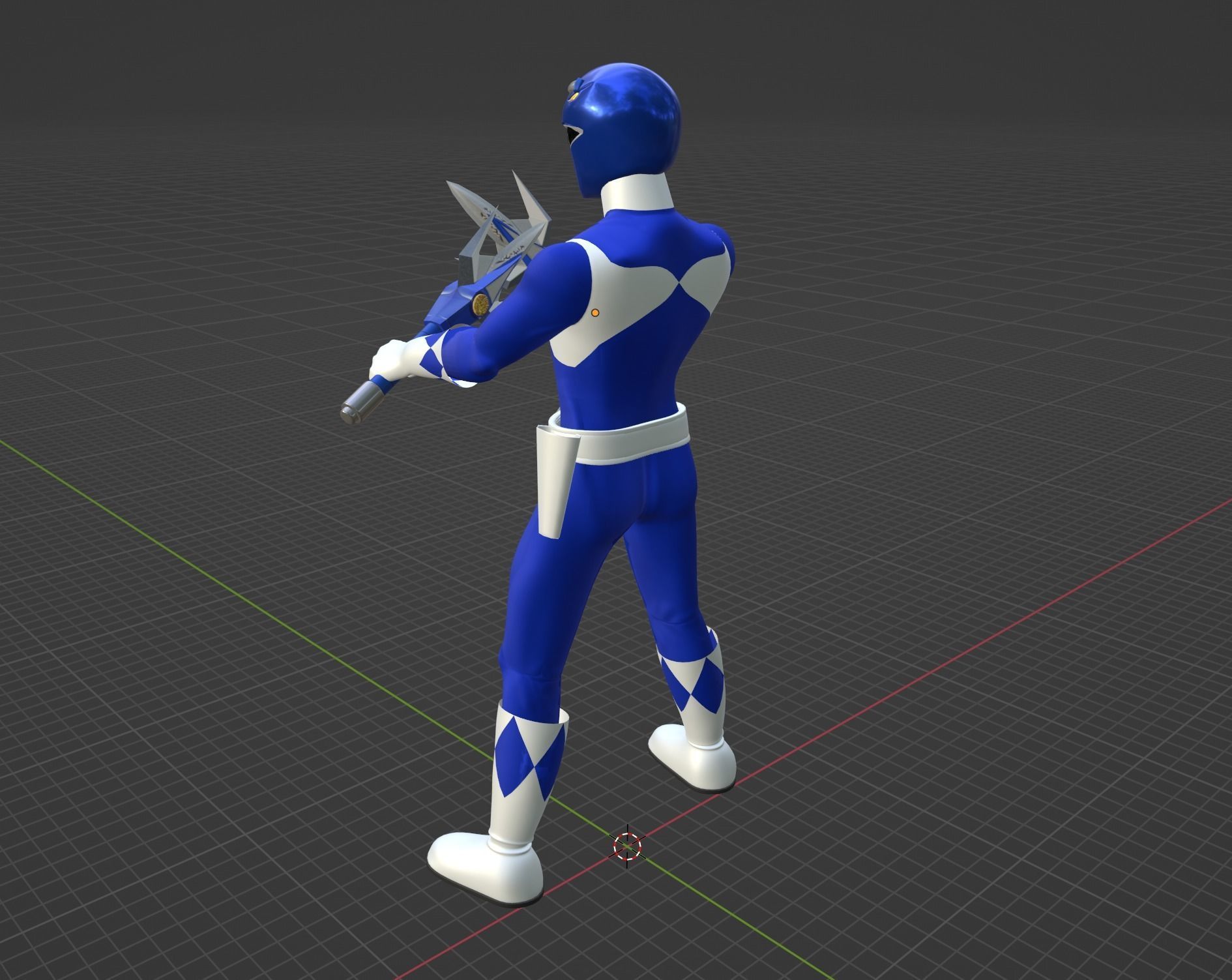 Blue Ranger - Mighty Morphin Power Ranger 3D model rigged | CGTrader