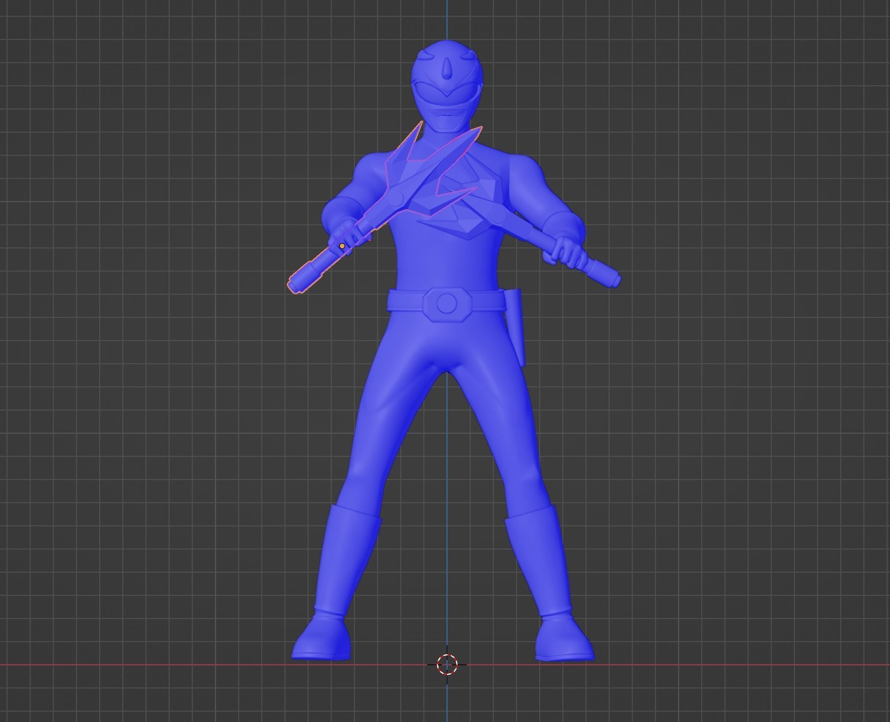 Blue Ranger - Mighty Morphin Power Ranger 3D model rigged | CGTrader