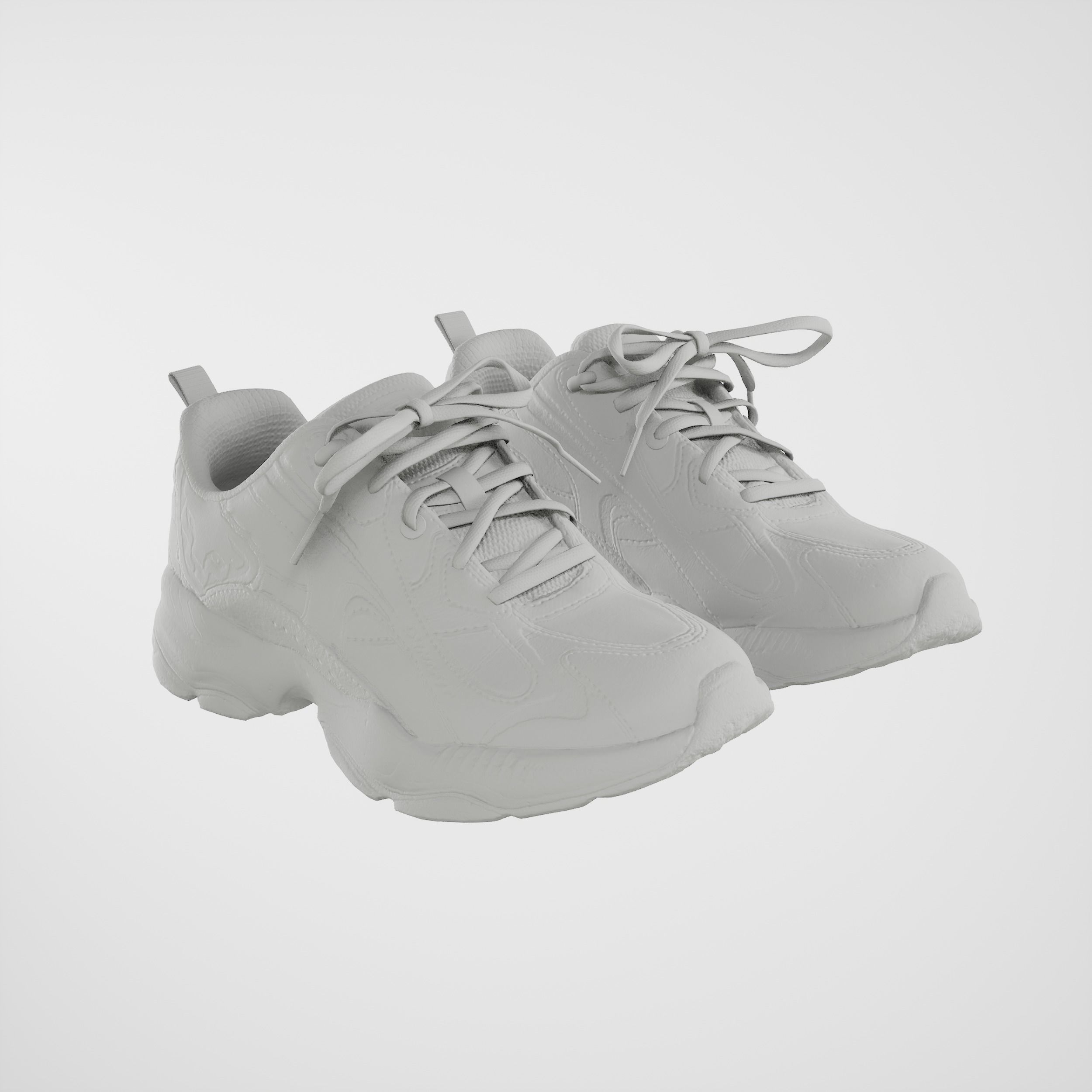 Game-Ready Running Shoes 2 Low-poly 3D model_5