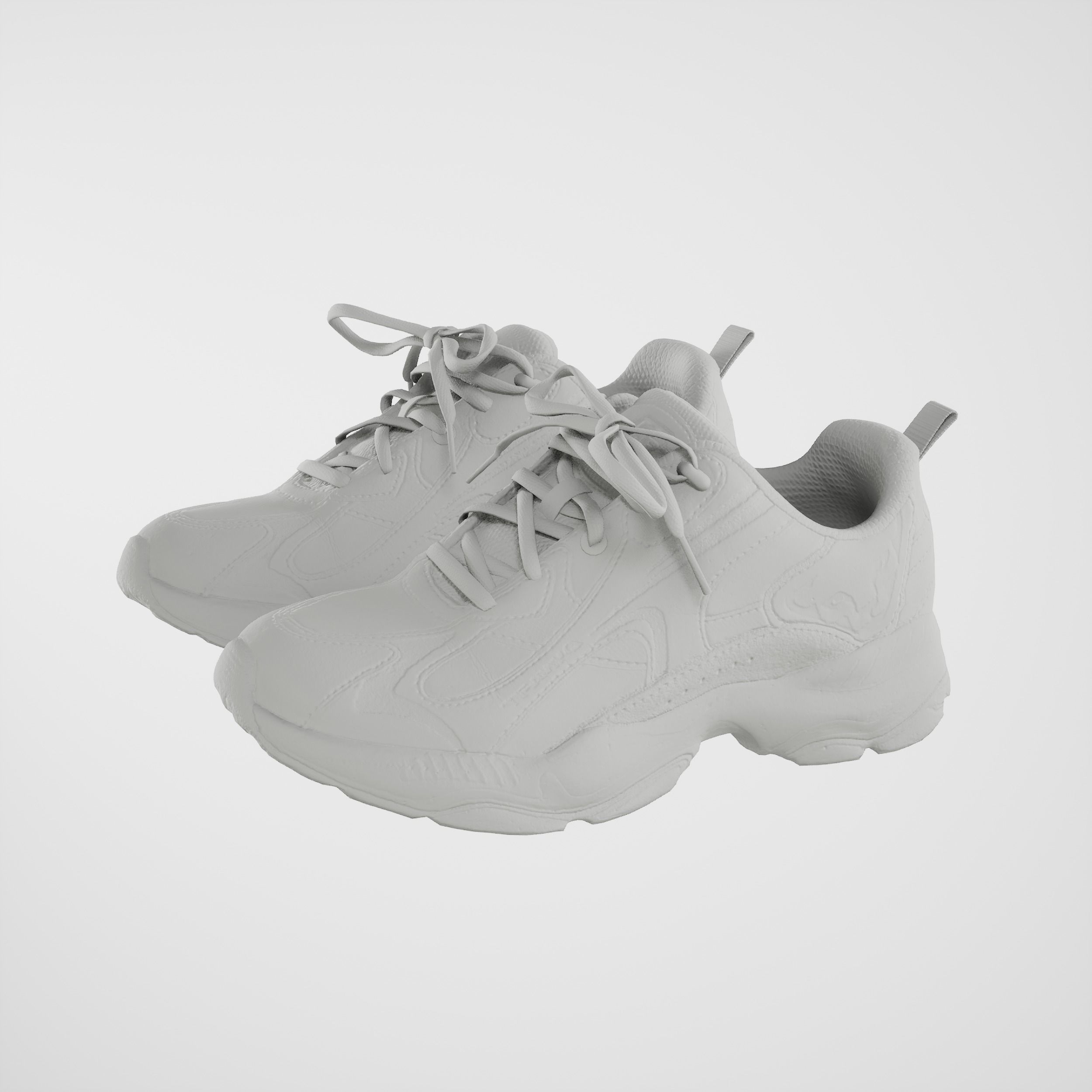 Game-Ready Running Shoes 2 Low-poly 3D model_3