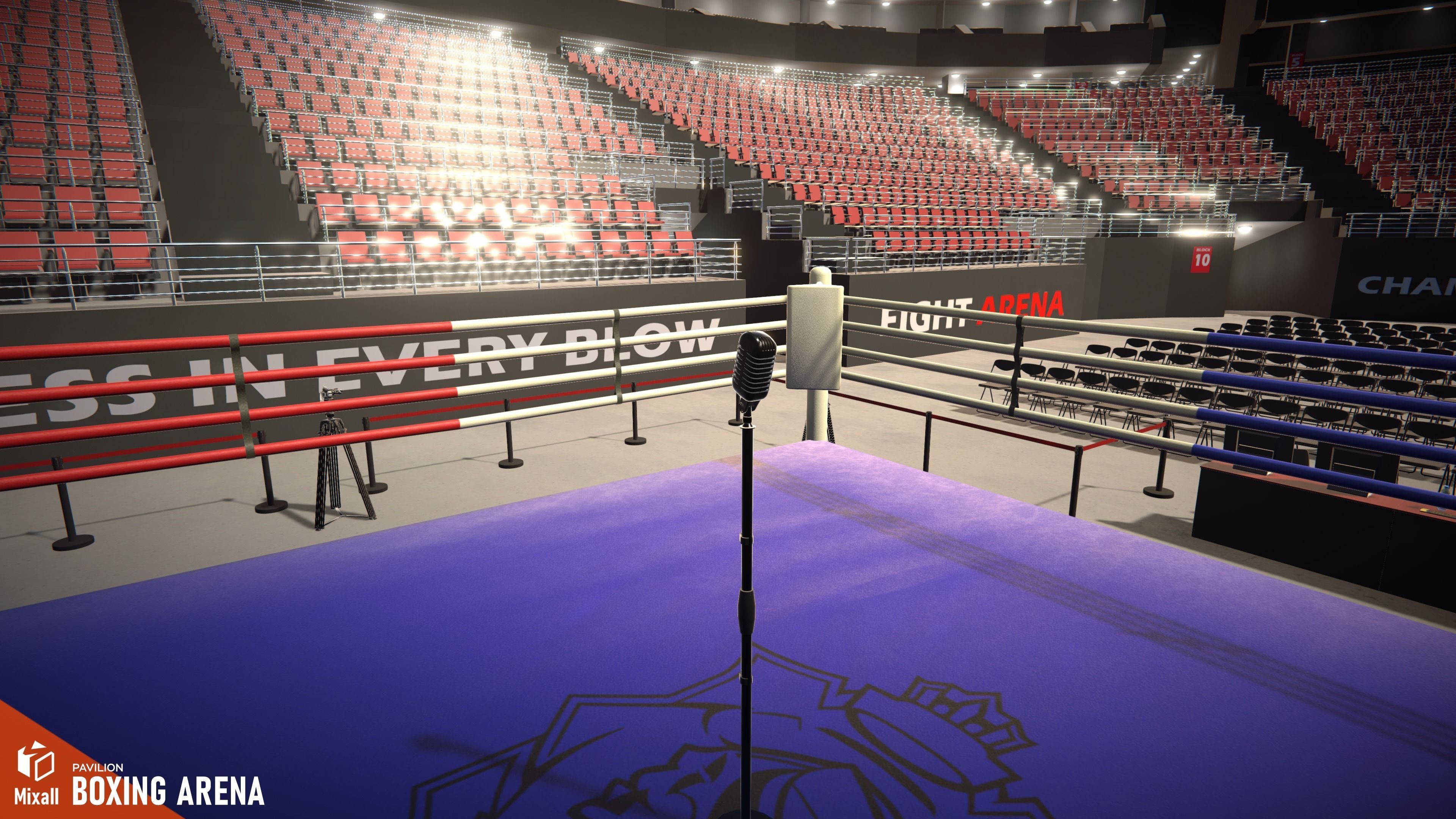 Boxing arena - pavilion 3D model_8
