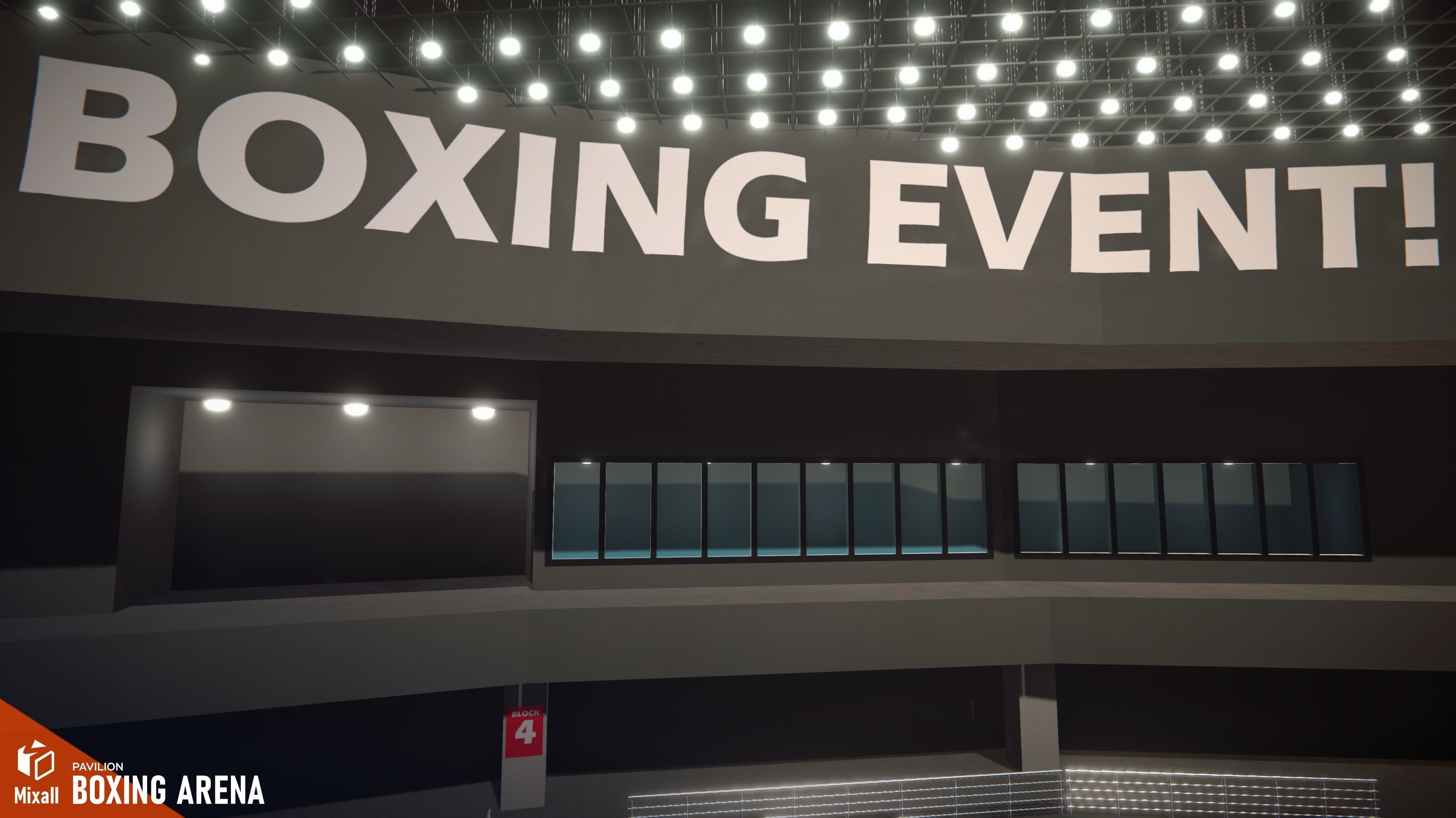 Boxing arena - pavilion 3D model_14