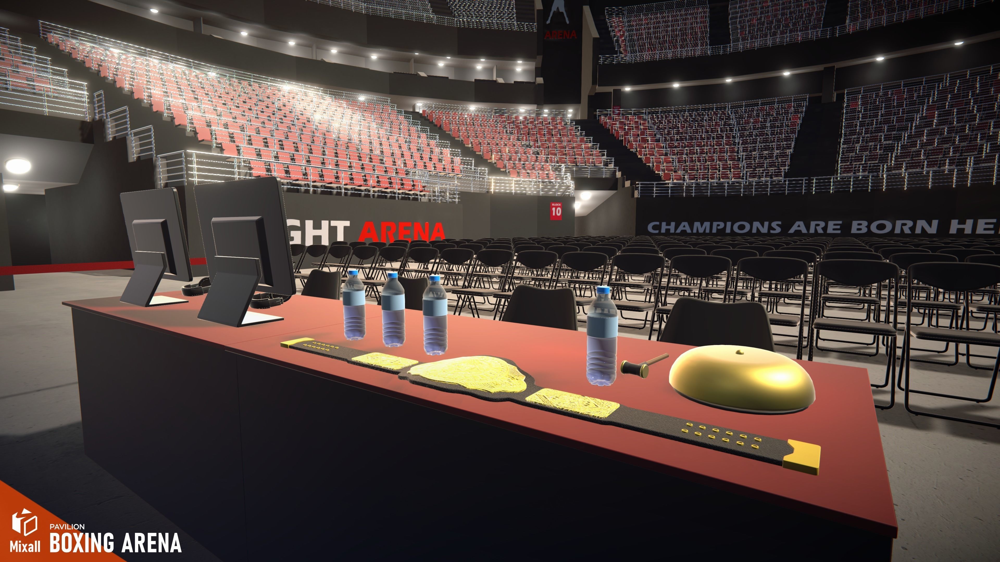 Boxing arena - pavilion 3D model_6