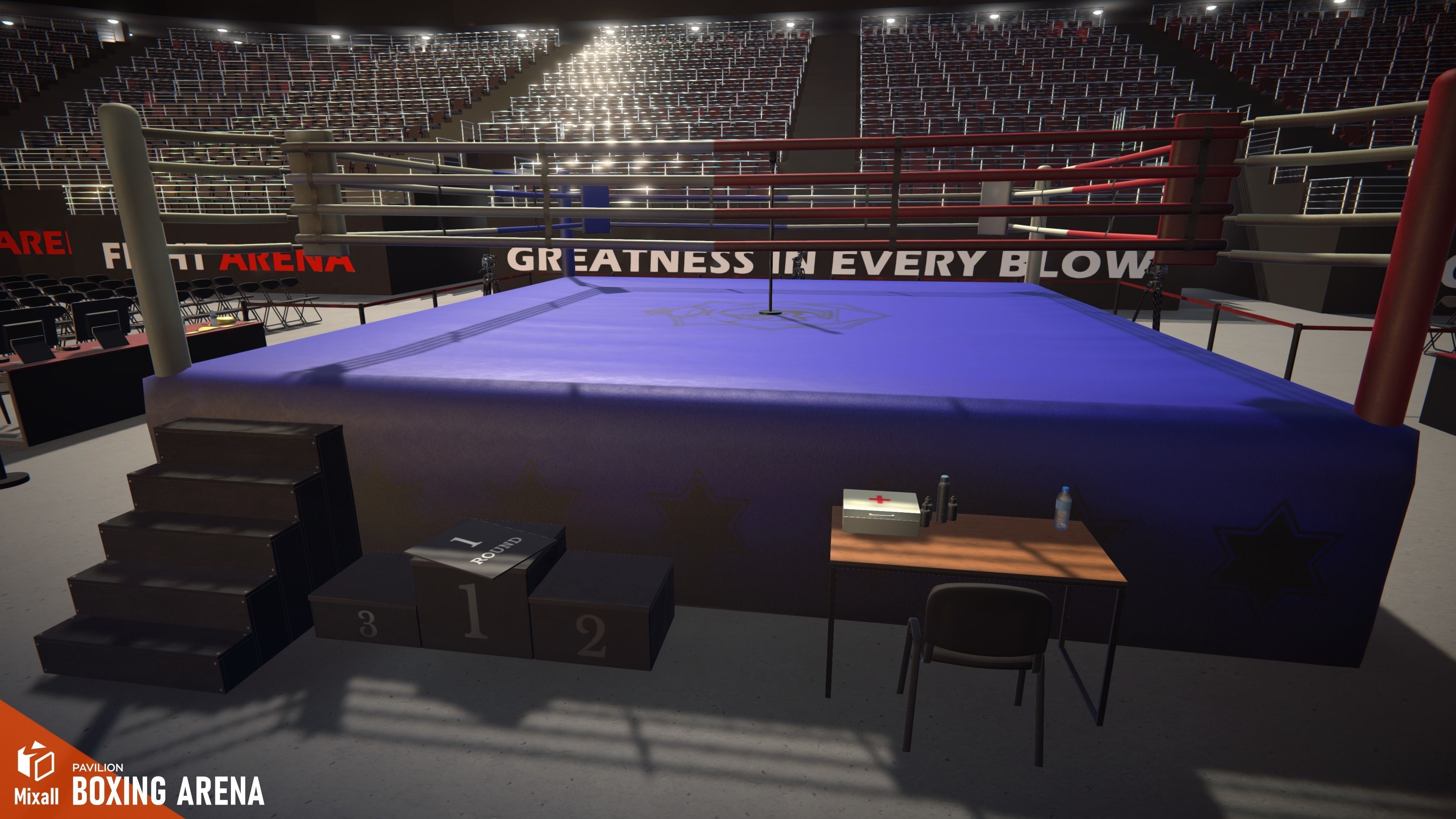 Boxing arena - pavilion 3D model_2