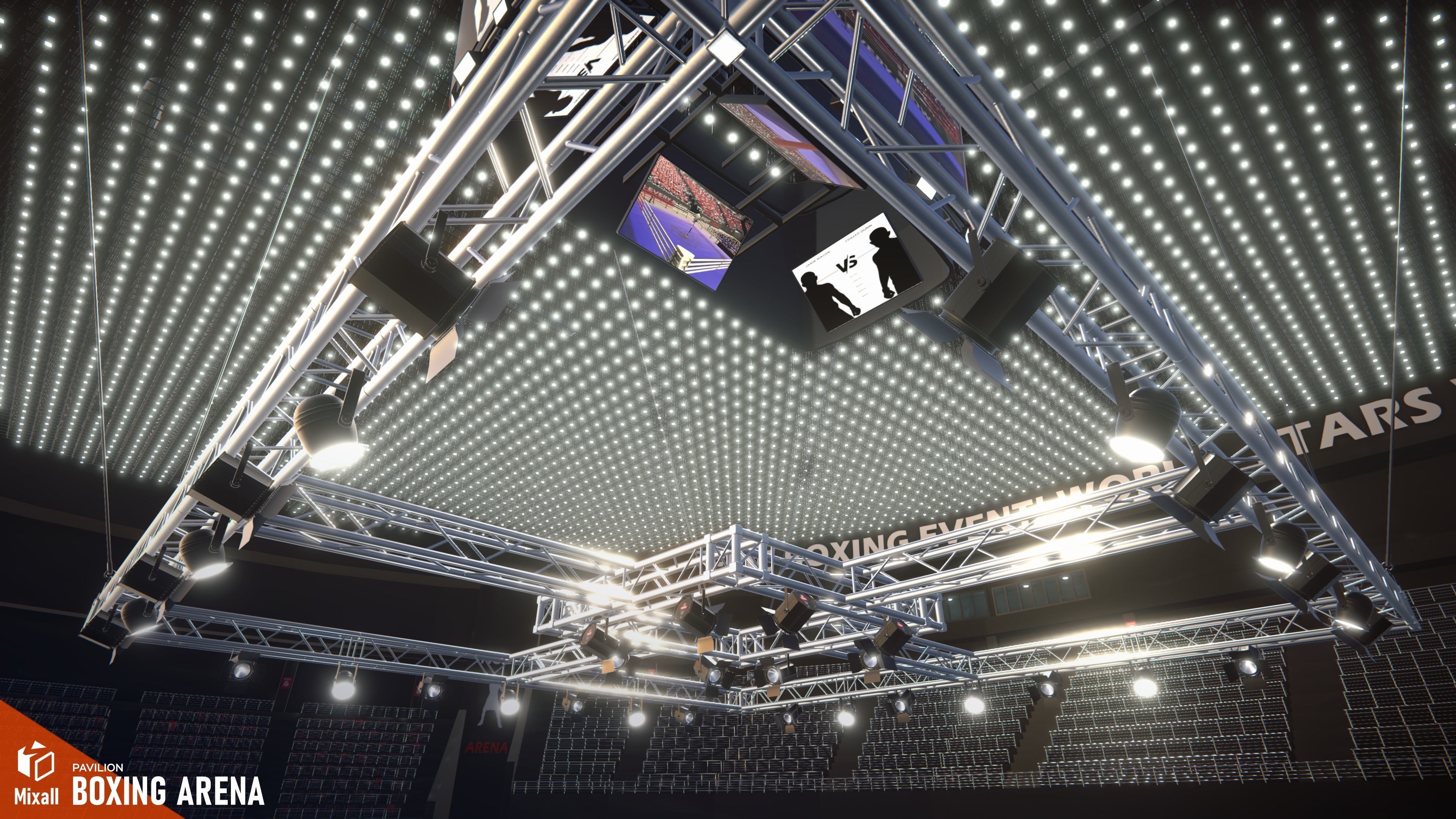 Boxing arena - pavilion 3D model_10