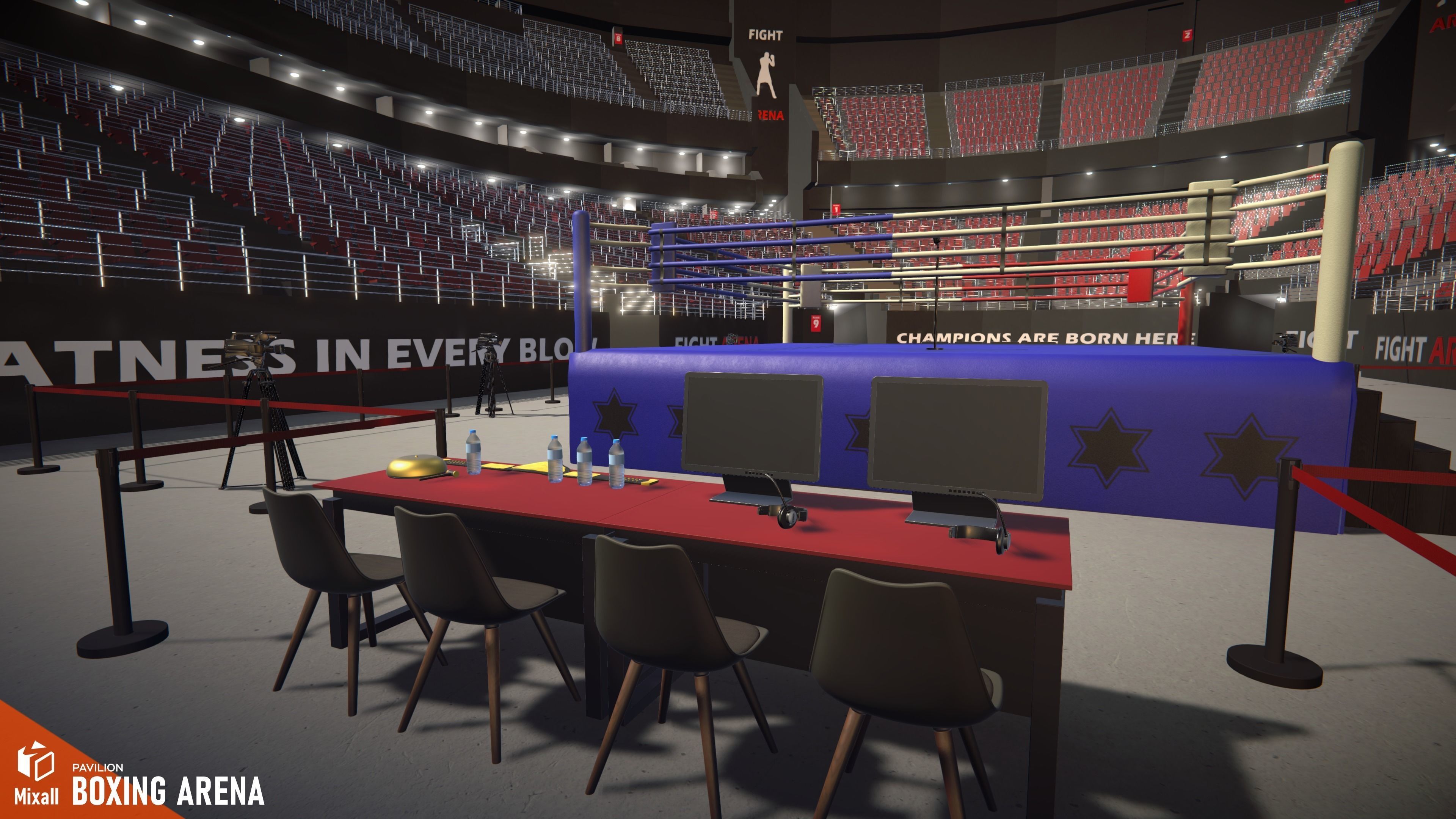 Boxing arena - pavilion 3D model_3